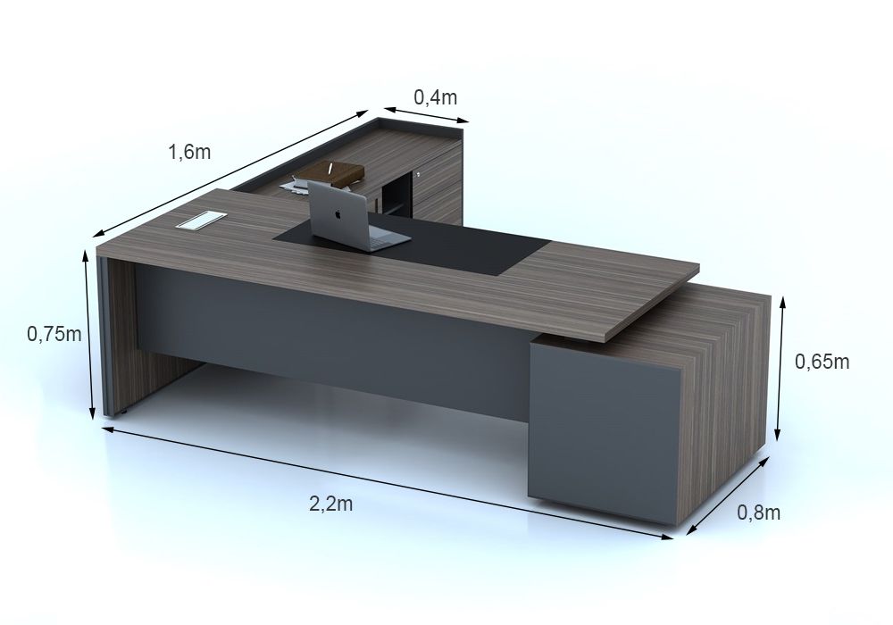 Bàn làm việc giám đốc thường có kích thước lớn hơn